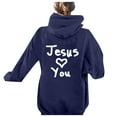 thumbnail image 3 of Oversized Hoodie Womens Hoodie Sweatshirt Casual Wear Lightweight Zip Up Hoodie Women's Casual Hoodie Fashion Print Cute Pullover Sweatshirt With Pocket Comfortable Soft For Daily Wear In Fall Winter, 3 of 5