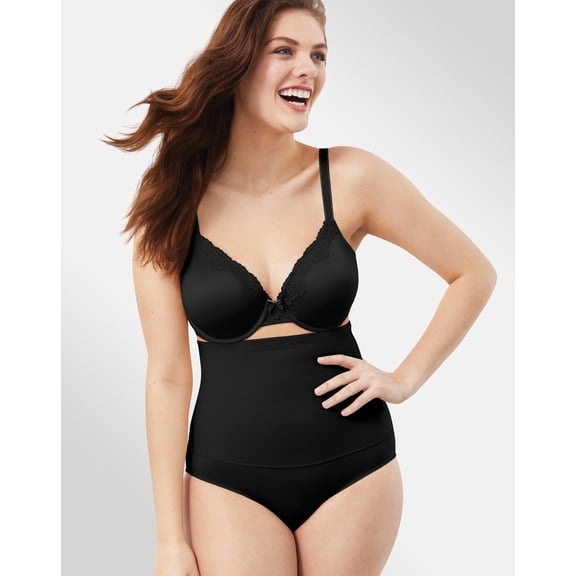 Maidenform Tummy Control Shapewear Underwear Brief, Firm , High Waist Black M Women's