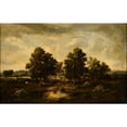 thumbnail image 3 of Narcisse-Virgile Diaz de La Peña 18x13 Black Modern Framed Museum Art Print Titled - Pond in a Moor, 3 of 5