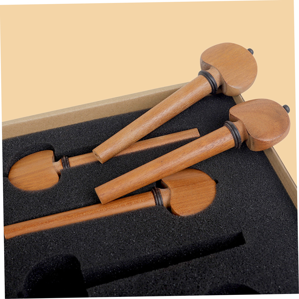 Soimiss Cello Tuning Pegs Wooden Coffee for Cello Durable and Practical