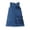 a-Blue5522, variant on FINALGANG Girls Denim Dress Kids Solid Color Shift Sleeveless Fringed Hem Dress With 3D Floral Applique Matching Crossbody Bag For Casual Daily Wear
