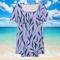 thumbnail image 4 of Frostluinai Womens Plus Size Tops Tunic Short Sleeve Loose Fit Tshirts Square Neck Pleated Blouses Trendy Boho Graphic Tees Mothers Day Shirts, 4 of 5