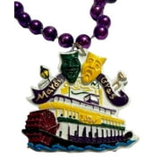 MARDI GRAS CREATIONS Steamboat Comedy Tragedy Masks Mardi Gras Beads Party Favor Necklace