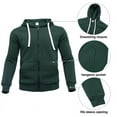 thumbnail image 3 of Fixha Men's Casual Tracksuits Long Sleeve Full Zip Hooded Athletic Sports Jogging Suits Sweatsuits for Men-Dark Green,XL, 3 of 5