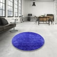 thumbnail image 4 of Ahgly Company Machine Washable Indoor Rectangle Industrial Modern Canary Blue Area Rugs, 2' x 4', 4 of 7