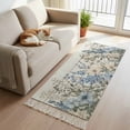 thumbnail image 2 of Kitchen Runner Rugs, Watercolor Garden Flower on Wood Barn 2'x4' Throw Rug with Tassels, Spring Blossom Floral Washable Soft Floor Carpet Runner for Hallway Bedroom Bathroom Laundry Room, 2 of 9