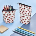 thumbnail image 5 of Lsque Red Ladybugs On Black Dotted Pattern Telescopic Pencil Bag Pen Holder Stationery Case, Stand-up Retractable Transformer Bag Organizer, 5 of 6