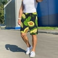 thumbnail image 6 of Pofeuu Fresh Avocado Print Men's Soft Woven Elastic Waistband Sleep Pajama Short-X-Large, 6 of 6