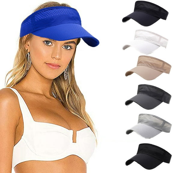 Hats for Women - Empty Top Baseball Cap, Unisex Sports Sun Visor Adjustable UV Protection Sun Hat Cap for Beach Pool Golf Tennis
