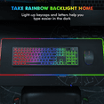thumbnail image 6 of Wagpak Wireless Keyboard and Mouse Combo RGB Backlit Rechargeable 2.4GHz Quiet 108 Keys Keyboard-Black, 6 of 8