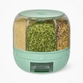 thumbnail image 3 of Thyme & Table 6 Section Rotating Plastic Food Storage Dispenser with Removable Drawer, Green, 3 of 9