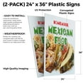 thumbnail image 2 of Homemade Mexican Food (2-PACK) 24" x 36" Plastic Signs | Sign Insert 4mm Corrugated Plastic Signs Storefront Window Poster, 2 of 2