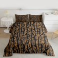 thumbnail image 2 of Homewish Orange Grey Stripes Bedding Comforter Set, Chic Vintage Abstract Pmbre Twin Comforter Sets, Camouflage Reversible Bedding Set, Lightweight Room Decor, 2 Pieces, 2 of 8