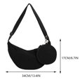 thumbnail image 2 of Bolso Pana Media Con Correa Ajustable para Mujer Bolso Media 2 Piezas (negro), 2 of 9