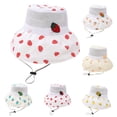 thumbnail image 4 of Bucket Hats Children Fisherman Hat Spring And Summer New Pattern Sunshade Hat Mesh Hat Breathable And Comfortable Adjustable Belt Cute Fruit Pattern Sunscreen Hat Bucket Hats, 4 of 4