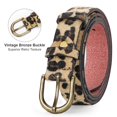 thumbnail image 2 of Leopard Print Leather Belt for Women Jeans Pants Waist Belt, 2 of 4
