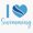 1pcs, variant on I Love Swimming Pool Workout Athlete Slogan Vinyl Sticker