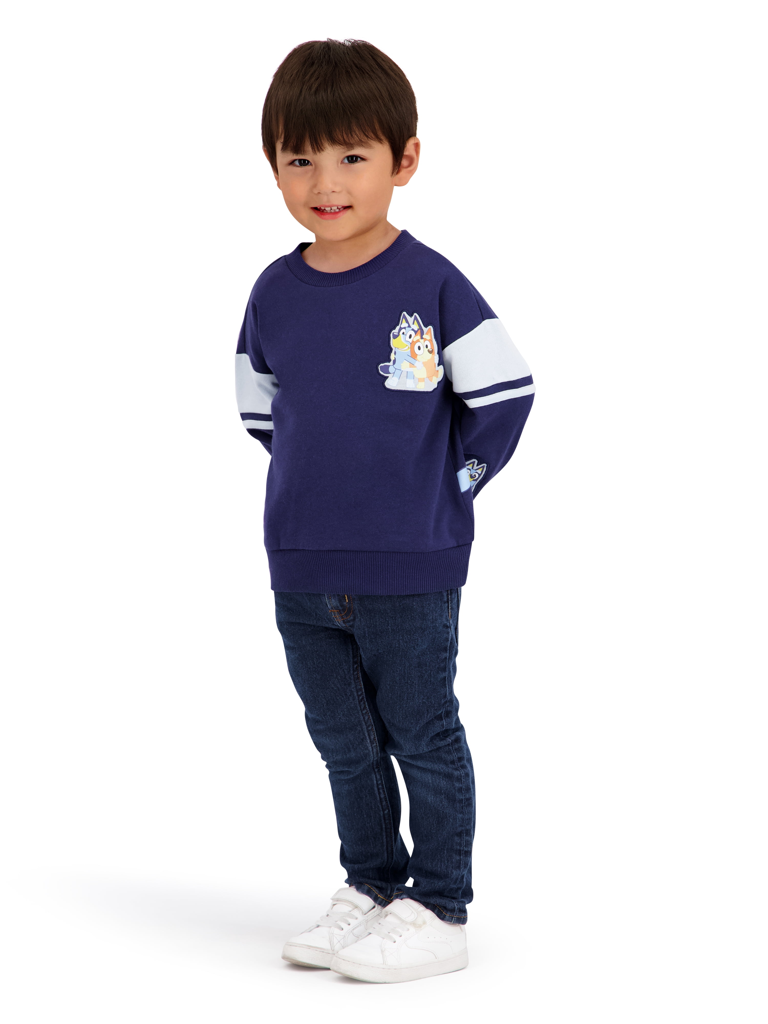 Bluey Toddler Boy Crew Neck Sweatshirt, Sizes 12M-5T
