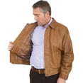 thumbnail image 3 of Mens Loose Style Jacket Motorcycle Biker Leather Jacket Men Fashion Leather Coats Male Bomber Jacket, 3 of 4