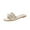 Beige, variant on JeashCHAT Slip On Slide Sandals for Women Women's Pearl Slippers Wind Seaside Holiday Shoes Flat Bottom Sandals Flip Flops (Beige)