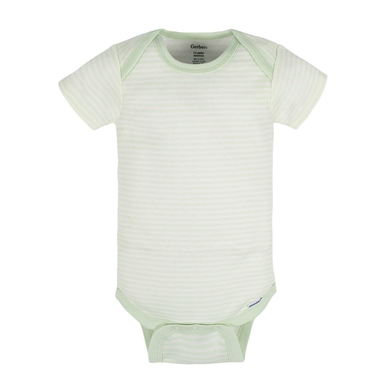 Gerber Baby Boy or Girl Gender Neutral Short Sleeves Onesies Bodysuits 8 Pack Newborn 12 Months