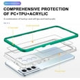 thumbnail image 6 of Case for Samsung Galaxy S22 Plus, Slim Thin Soft TPU Bumper & Hard PC Transparent Back Shockproof Scratch Resistant Protective Phone Case for Samsung Galaxy S22 Plus (Green), 6 of 15