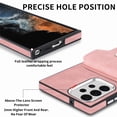 thumbnail image 3 of TECH CIRCLE Case for Samsung Galaxy S22 Ultra 6.8", [Built-in 2 Micro-SIM Card Slots] Slim Soft Shockproof Protective Cover with Ring Holder Stand + Card Holder Pocket + Eject Pin Holder - Pink, 3 of 8