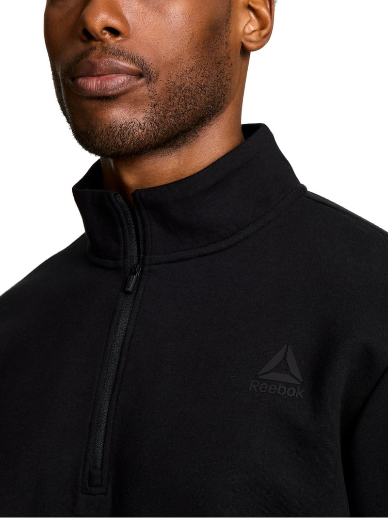 Reebok Men's and Big Men's Unwind Mock Neck Quarter Zip Sweatshirt