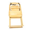 thumbnail image 2 of Silla alta de madera con bandeja, cinturón de seguridad, altura ajustable, silla de alimentación multifuncional de madera para bebés y niños pequeños, 2 of 15