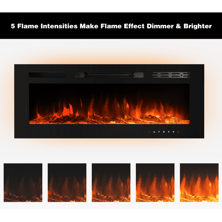 Yoleny Fireplace TV Stand with 40 Electric Fireplace, Entertainment Center  with Adjustable Glass Shelves, TV Console for TVs up to 79, TV Table for  Living Room/ Bedroom/Office, White - Walmart.com