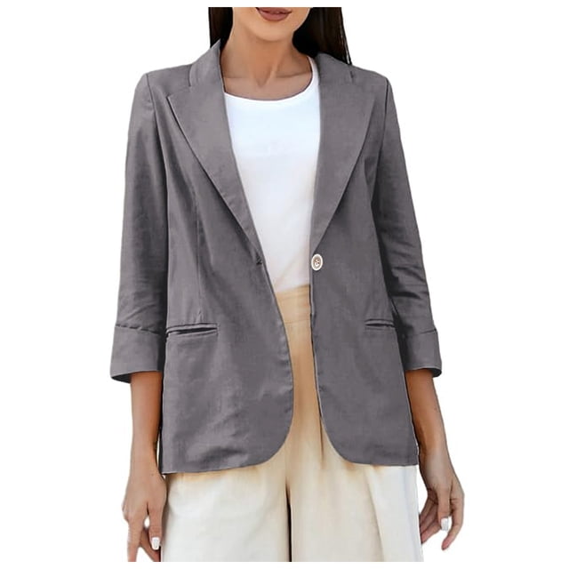 WEAIXIMIUNG Veste Chauffante pour Femmes Mode Décontractée Ample Manches Fines Petit Cardigan Costume