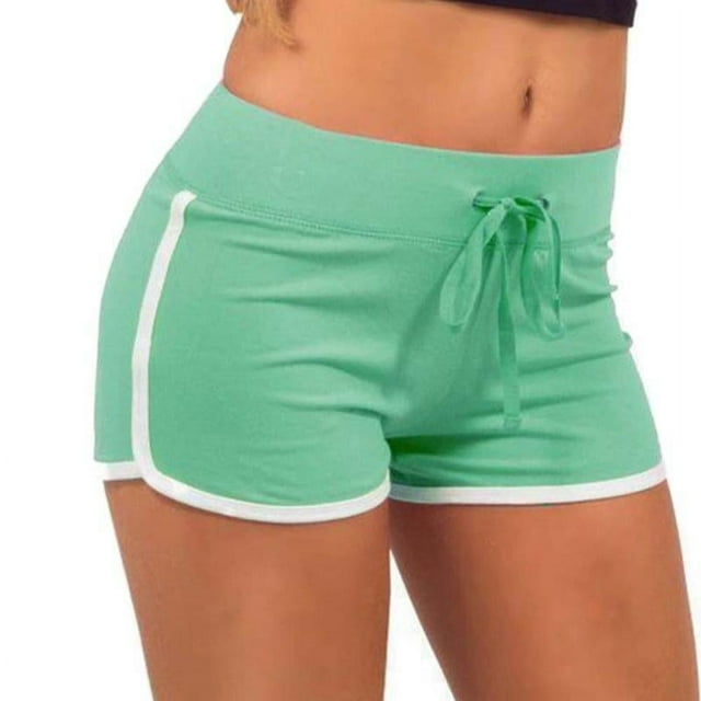 Summer Women Short Pants Fast Drying Drawstring Ladies Waist Shorts Casual Elastic for Gym Workout Yoga