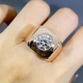 thumbnail image 5 of 2.00 Ct Round Cut Lab Created Diamond Men's Wedding Pinky Ring 14K Rose Gold Plated, 5 of 5