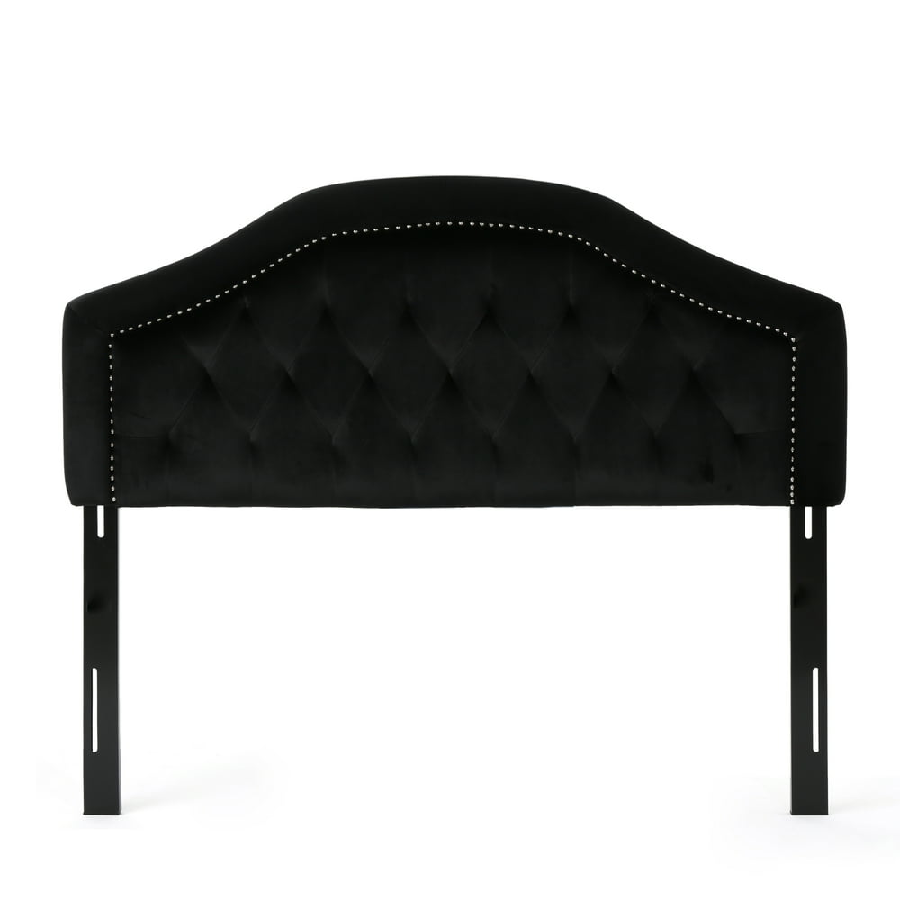 Lazarus Glam Velvet Full/Queen Headboard, Black - Walmart.com - Walmart.com