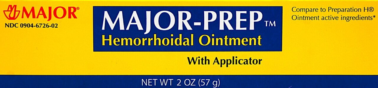 (pack of 5) Hemorrhoidal Ointment Major-Prep (Compare to Preparation H) 2oz Tube