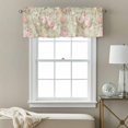 thumbnail image 3 of Retro Flowers Valance Curtain Watercolor Camellia Pink Illustration Window Valances Rod Pocket Short Curtains Window Treatments for Kitchen Bedroom Bathroom Laundry 60" x 18", 3 of 9