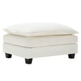 thumbnail image 2 of BedLuxury Modern Upholstered Sofa Ottoman, Versatile Footrest Stool, Comfy Fabric Footstool, Perfect for Living Room, Bedroom (Gray), 2 of 5