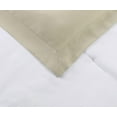 thumbnail image 4 of Truly Soft Everyday Hotel Border White and Khaki 7 Piece King Microfiber Comforter Set, 4 of 7