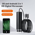 thumbnail image 2 of Handheld Digital Microscope Camera 50X-1600X USB Pocket Microscopes Camera with 8 Adjustable LED for Ios Android, 2 of 7
