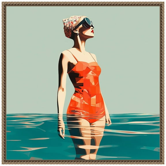 Amanti Art Swim Medley Framed Canvas Wall Art Print