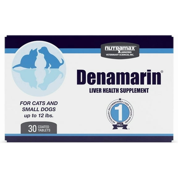 Nutramax Denamarin Liver Health Supplement for Dogs & Cats, 30 Tablets