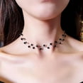 thumbnail image 5 of Guodhu Black White Crystal Choker Necklace- Fashion Simple Jewelry with Pearl and Crystal for Women, 5 of 6