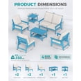 thumbnail image 5 of Harbweb 7-Piece HDPS Outdoor Sofa Patio Furniture Set, Blue Frame with Beige Cussion, 5 of 7