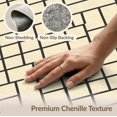 thumbnail image 6 of ODIKA 3'x5' Washable Throw Rug Herringbone Geometric Lattice Framework Minimalist Farmhouse for Entryway, Kitchen, Mudroom, Stain Resistant, Low Profile, Non-Slip, 6 of 7