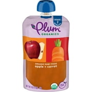 Plum Organics Stage 2 Organic Baby Food Pouch, Apple and Carrot, 4 oz Pouch