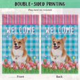 thumbnail image 6 of Dog Spring Summer Welcome House Flag White Miniature Schnauzer Tulip Flowers Blue Buffalo Plaid Outside Yard Decor Flag Banner 28X40 Inch Double Side Style 1, 6 of 6
