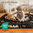 thumbnail image 4 of ODIKA 3'x5' Washable Accent Rug Record Vinyl Retro Turntable Vintage Music Note Player Dj Cassette for Bedside, Nursery Room, Pet Friendly & Non-Shedding, 4 of 7
