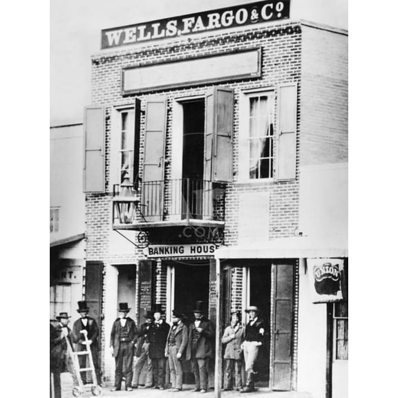 First Office of Wells Fargo Bank, Unframed Photographic Print Wall Art Sold by Art.Com