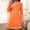 Orange, variant on Women Nightgown Long Sleeve Christmas Print Sleepshirts Soft Knee Length Pajama Sleepwear Purple XL