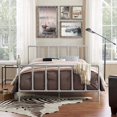 thumbnail image 2 of Platform Bed Frame, Queen Size, Grey Gray, Stainless Metal, Industrial Bedroom, Modern Contemporary HB35047, 2 of 6